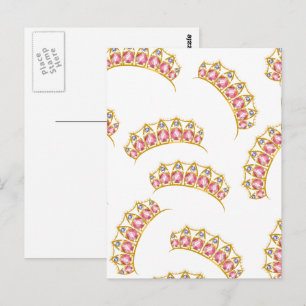 Princess Tiara Cartoon Postkarte