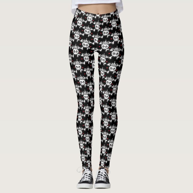 Princess Tiara & Cross Bones Leggings (Vorderseite)