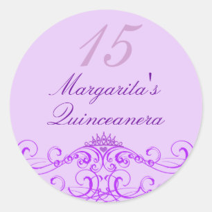Princess Tiara Lila Quinceanera Sticker