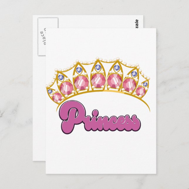 Princess Tiara Logo Postkarte (Vorne/Hinten)