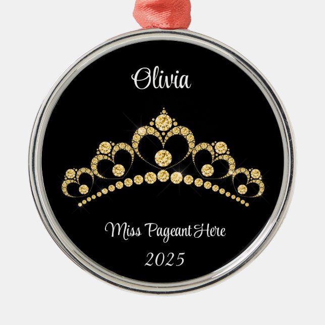 Princess tiara Tree Ornament Aus Metall (Vorne)
