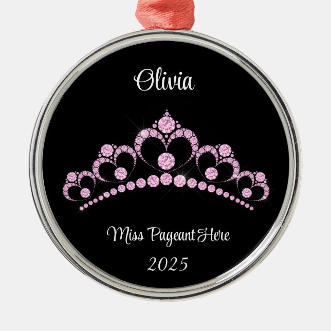 Princess tiara Tree Ornament Aus Metall (Vorne)