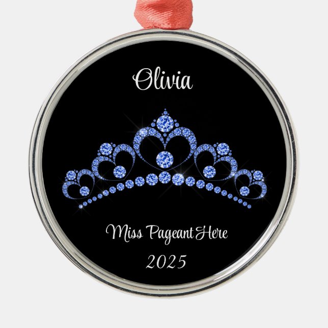 Princess tiara Tree Ornament Aus Metall (Vorne)