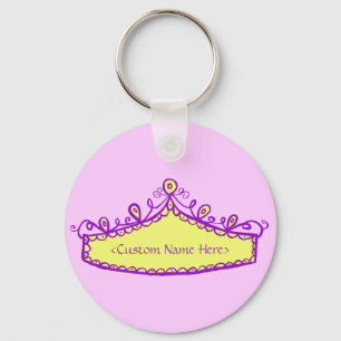 Princess Tiara Yellow Crown Individuelle Name Schl Schlüsselanhänger