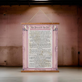 Princess und Pea Story Hans Christlich Andersen Wandteppich Mit Holzrahmen