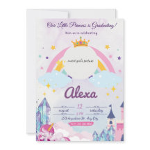 Princess Unicorn Abschluss Einladung für Mädchen