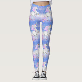 Princess Unicorn Forest Scene Leggings
