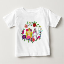 Princess & Unicorn Wreath Baby Top & T - Shirt