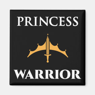 Princess Warrior Black Magnet
