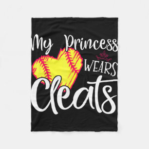 Princess Wears reinigt Softball Mama Vater Basebal Fleecedecke