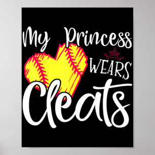 Princess Wears reinigt Softball Mama Vater Basebal Poster