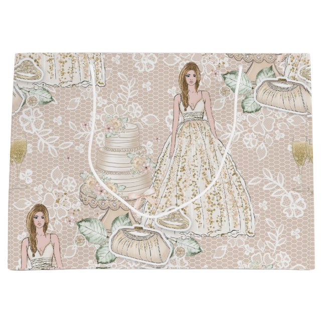 Princess Wedding Große Geschenktüte (Vorderseite)