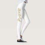 Princess White & Gold Imitats Foil Yogo Pants Leggings<br><div class="desc">Prinzessin White & Gold Imitats Foil Typografie und Herz Yoga Pants. Die Prinzessin White und Gold Yoga Pants sind das perfekte Trainingsgeschenk für die Prinzessin in Ihrem Leben.</div>