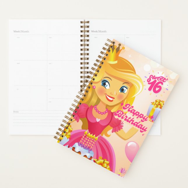 Princesse 16e anniversaire (Devant avec enveloppe)