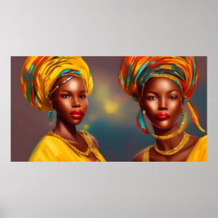 princesse africaine femmes or bijoux 3 affiche