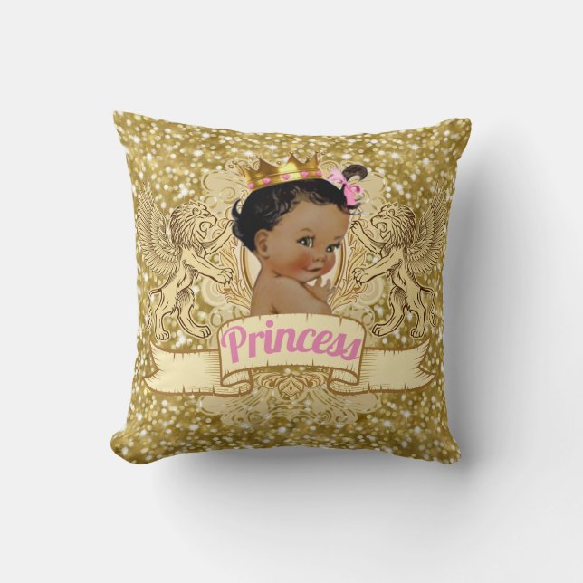 Princesse africaine Pink et coussin de parties (Recto)
