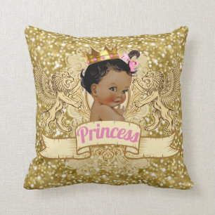 Princesse africaine Pink et coussin de parties
