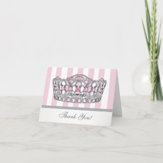 Princesse assez rose carte de remerciements