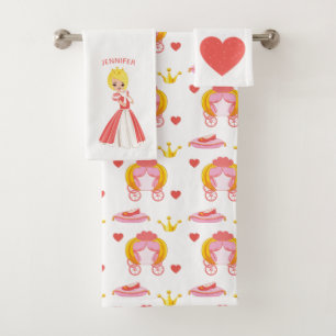 Princesse aux Coeurs Ensemble de serviettes de bai