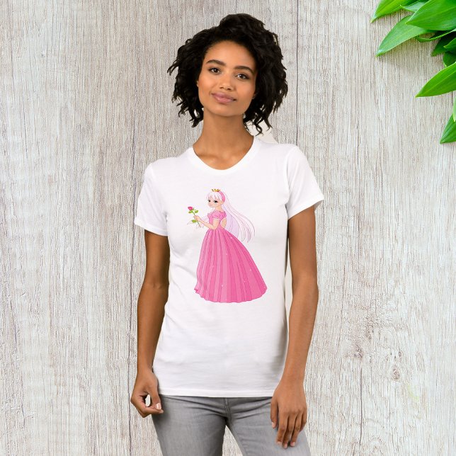 Princesse Avec T-shirt Femme Rose (Créateur téléchargé)