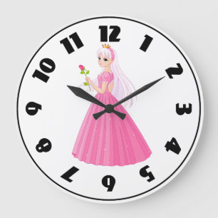 Princesse avec une horloge à rose