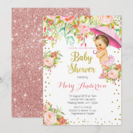 Princesse Baby shower Invitation fille