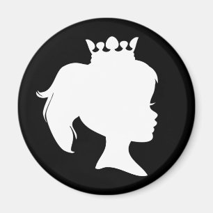 Princesse blanche Magnet de silhouette