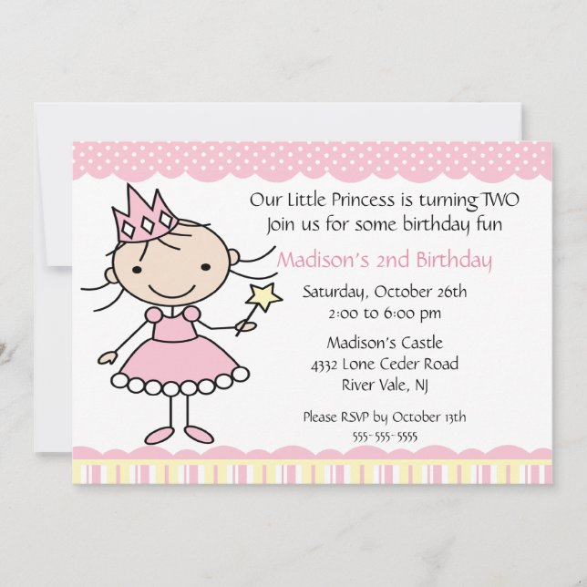 Princesse Dance Birthday Invitation (Devant)