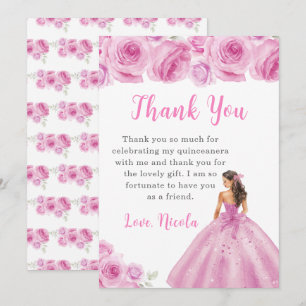 Princesse dans un Merci Quinceanera rose clair