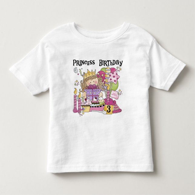 Princesse de fête 3e anniversaire Tshirts et cadea (Devant)