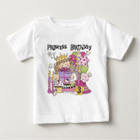 Princesse de fête 3e anniversaire Tshirts et cadea