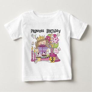 Princesse de fête 3e anniversaire Tshirts et cadea