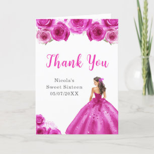 Princesse en Robe rose Sweet sixteen Merci