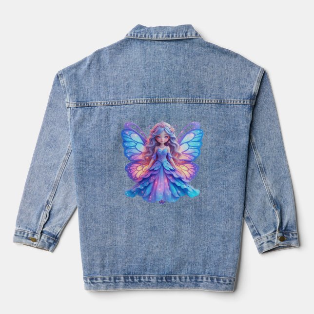 Princesse fée magique avec aile papillon brillante (Verso)