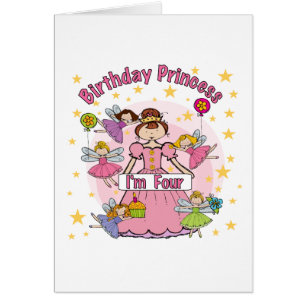 Princesse I d'anniversaire suis quatre T-shirts et
