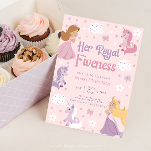 Princesse Invitation Anniversaire Cinq. Petite pri