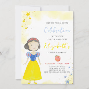 Princesse Jaune Invitation Anniversaire