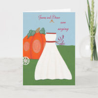 Princesse Mariage citrouille Invitations de transp
