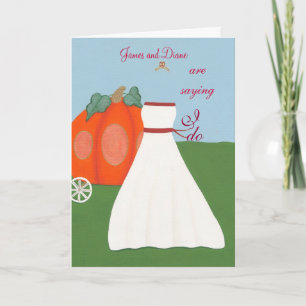 Princesse Mariage citrouille Invitations de transp
