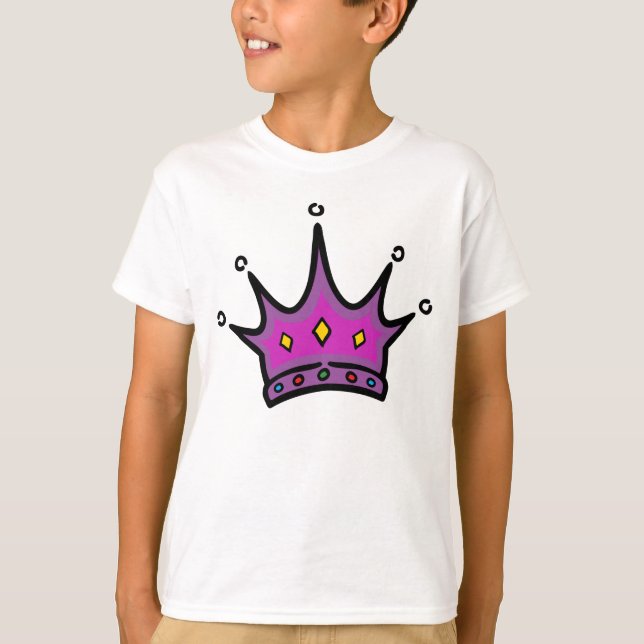 Princesse mignonne Tiara T-Shirt (Devant)