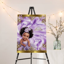 Princesse Or Violet Fille Ethnique Baby Shower