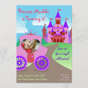 Princesse Party Photo Invitations