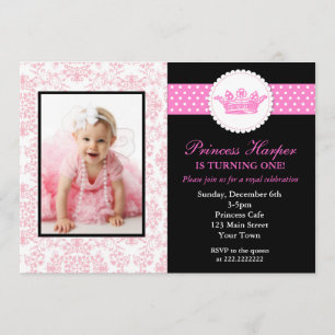 Princesse Photo Invitations d'anniversaire