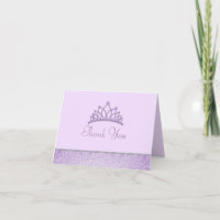 Princesse pourpre carte de remerciements