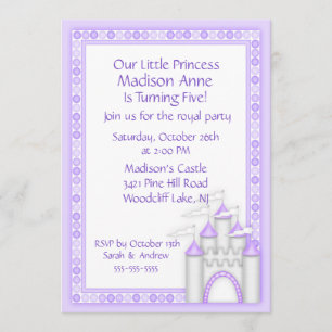 Princesse pourpre Castle Party Invitation
