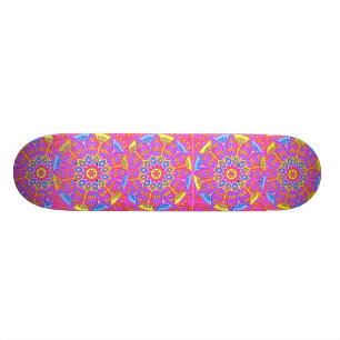 Princesse punk Pink Mandala Skateboard de patin