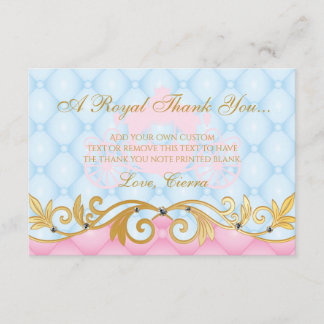 Princesse rose, cartes élégantes de Merci