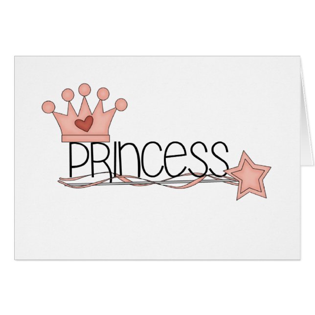 Princesse rose de couronne et de baguette magique (Devant horizontal)