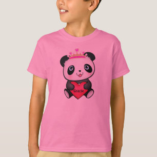 Princesse rose T-shirt de panda pour le présent d