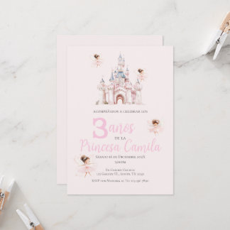 Princesse Troisième anniversaire Invitation à Son